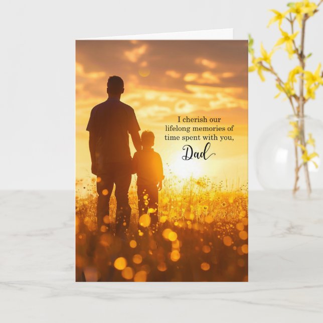 for Dad on His Birthday Sunny Meadow Card (Yellow Flower)