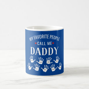 For Dad or Grandpa Kids Handprint Names Custom Coffee Mug
