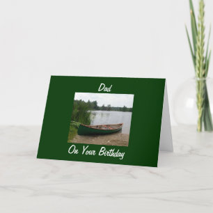 FOR DAD THAT CANOES OR FISHES ON BIRTHDAY CARD