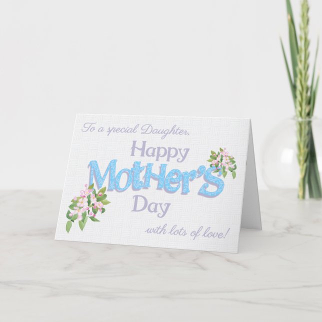 For Daughter Mother's Day with Apple Blossom Card (Front)