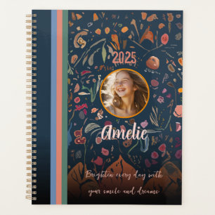 For Daughters, Abstract Floral Design Photo  Planner