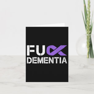 For Dementia Awareness Gift Purple Ribbon Support  Card