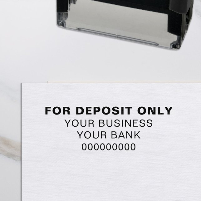 For Deposit Only Bank Custom Business  Self-inking Stamp (Creator Uploaded)