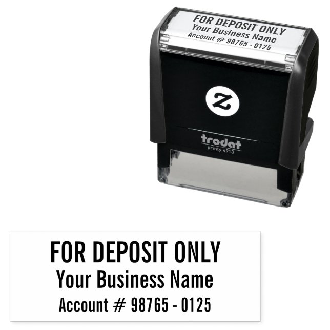 For Deposit Only Business Self-inking Stamp (In Situ)