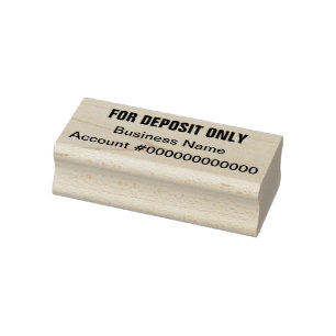 For Deposit Only Business Template Rubber Stamp