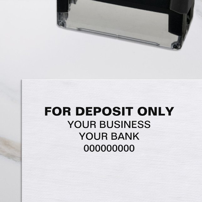 For Deposit Only Custom Bank Business Self-inking Stamp (Creator Uploaded)