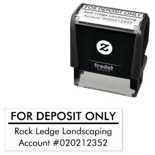 FOR DEPOSIT ONLY Custom Business Name Bank  Self-inking Stamp