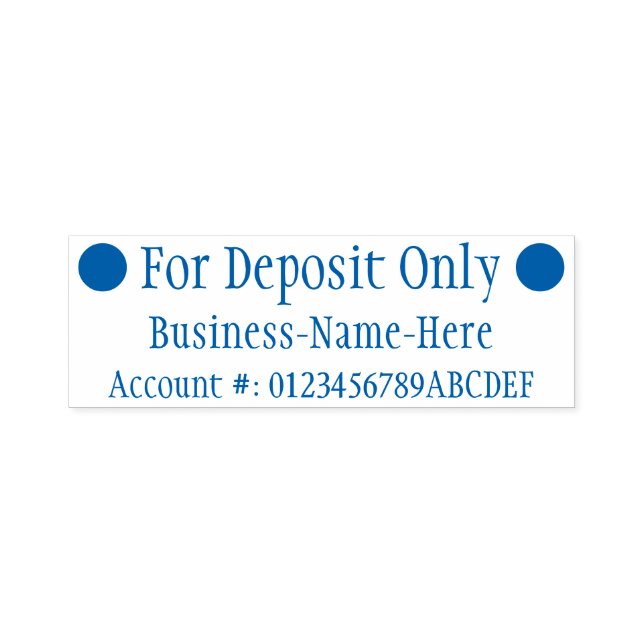 "For Deposit Only" + Name Rubber Stamp (Design)