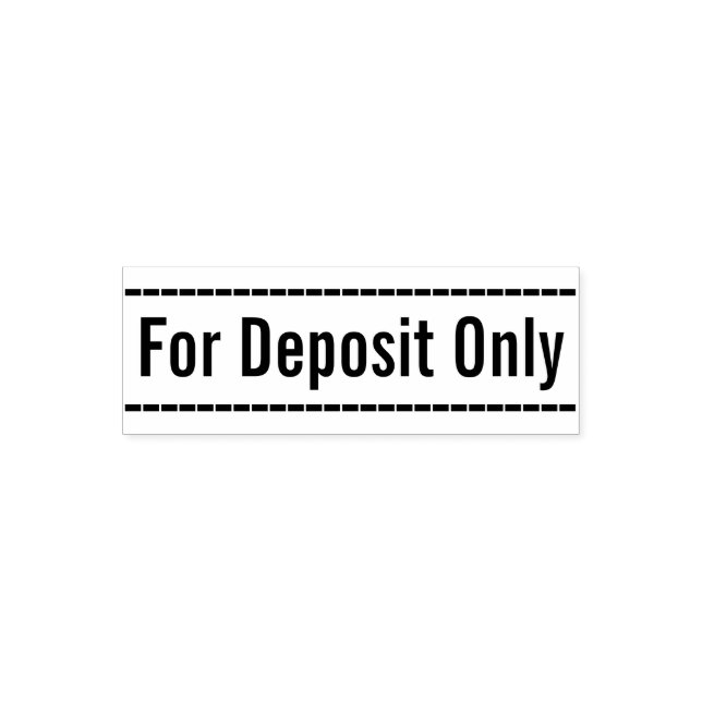 "For Deposit Only" Rubber Stamp (Design)
