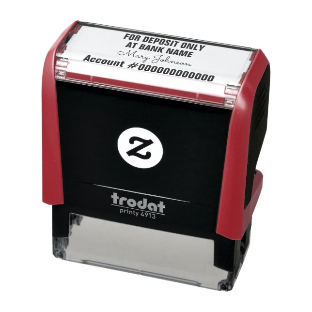 For Deposit Only Signature Bank Name Account No. Self-inking Stamp (Product)