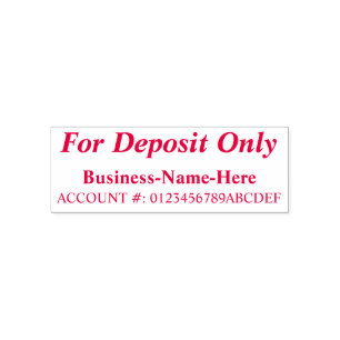 "For Deposit Only" w/ Name Rubber Stamp