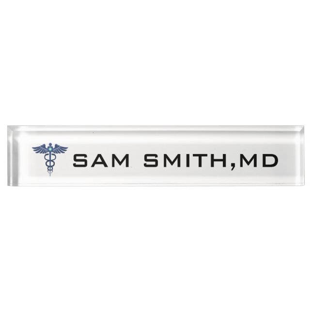 For Doctors and Nurses. Medical Caduceus. Nameplate (Front)