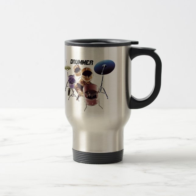 For Drummers | Personalized Gift Travel Mug (Right)