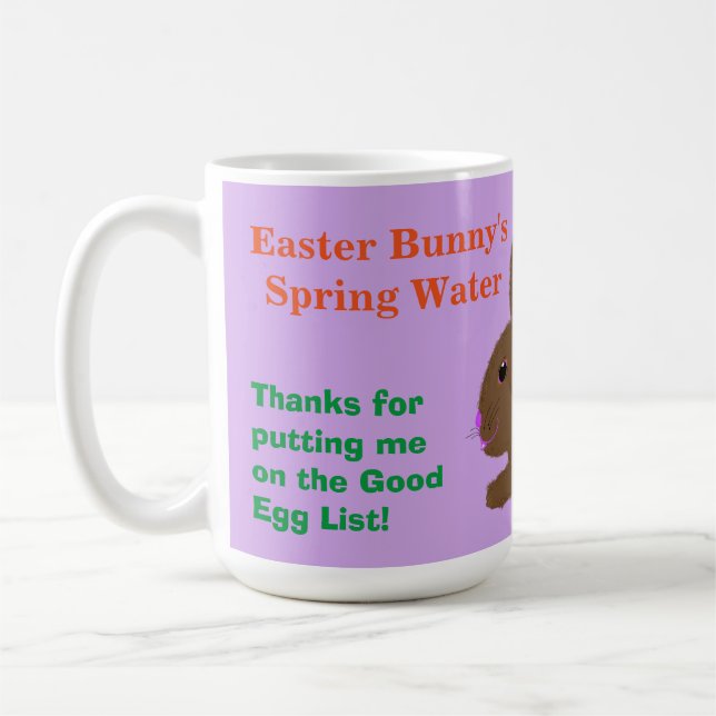 For Easter Bunny Water Mug Personalize Name (Left)