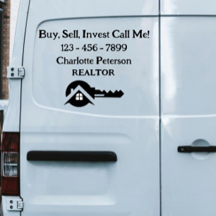 For Effective Visibility Custom Realtor Car Decal