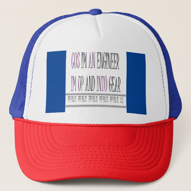For Engineers and Mr Fix it text wording fun Trucker Hat (Front)