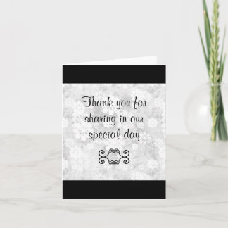 For Everything - Thank you card - Black