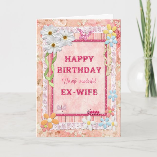 For ex-wife, craft birthday card (Front)