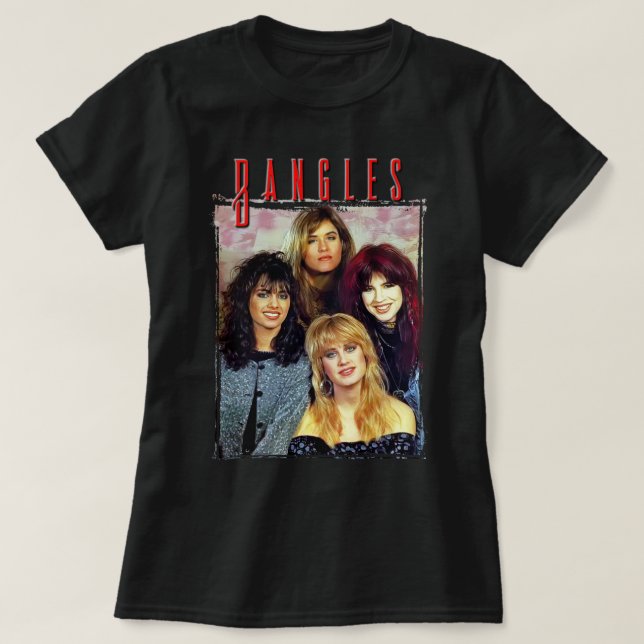 For Fan The  Love Pop  Music Band 80s Style Manic  T-Shirt (Design Front)