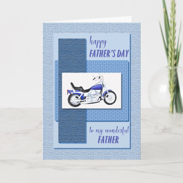 For Father, Father's day card with a motorbike (Front)