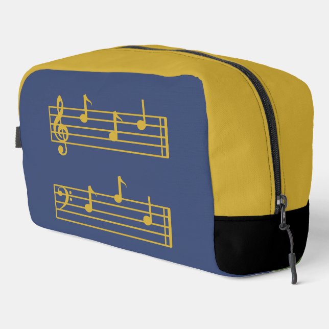 FOR FATHER - MUSIC NOTES D.A.D ON TREBLE BASS CLEF DOPP KIT (Right Corner)