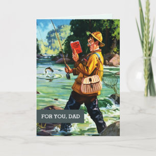For Father on Father's Day. Vintage Art Card