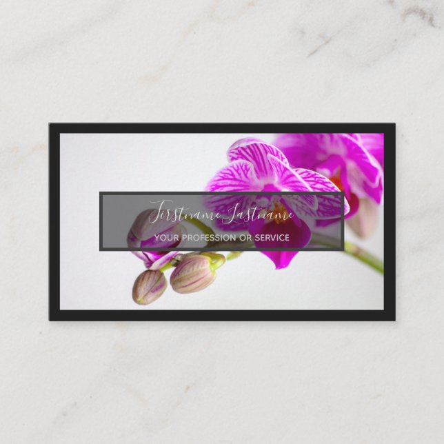 For floral experts professional florists orchid business card (Front)