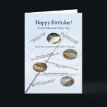 For Foster Son, Fishing jokes birthday card<br><div class="desc">Make you fisherman laugh with these terrible fishy jokes! A birthday card to make any angler groan!</div>