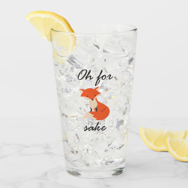 For Fox Sake Glass Cup (Front Ice)