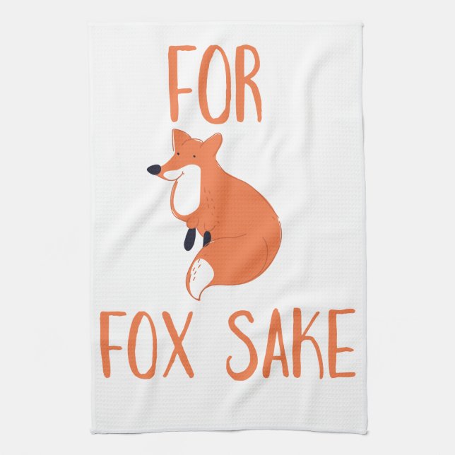 For Fox Sake Kitchen Towel (Vertical)