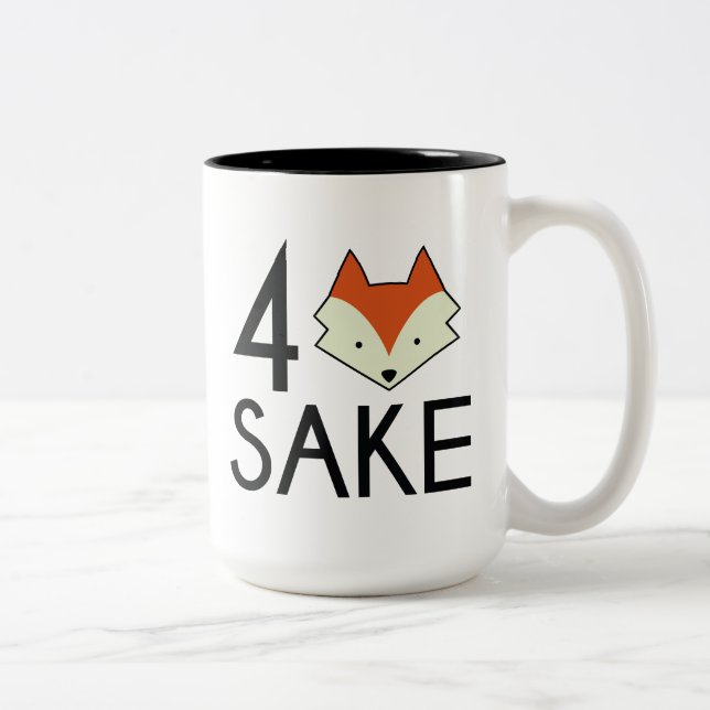For Fox Sake Two-Tone Coffee Mug (Right)