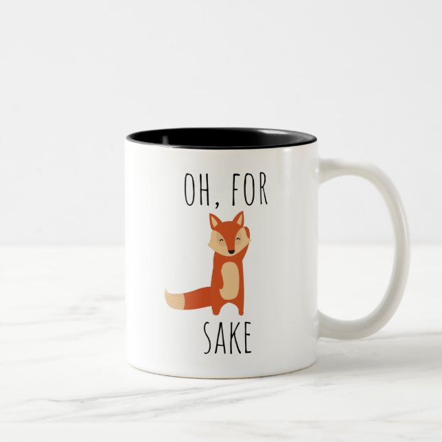 For fox sake Two-Tone coffee mug (Right)