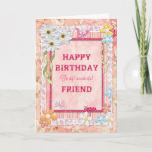 For Friend, craft birthday card
