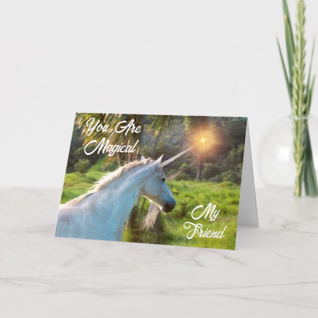 For Friend Magical Day with Unicorn Card (Front)