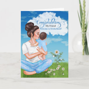 for Friend New Baby Congratulations Baby Boy Card
