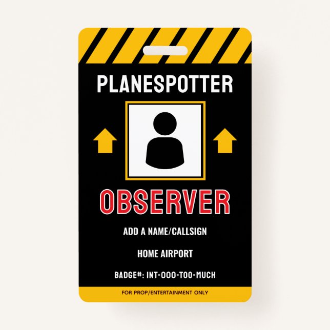 For Fun Planespotter Badge (Front)