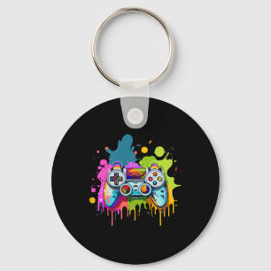 For Gamers Paint Controller Gaming Apparel Video G Keychain