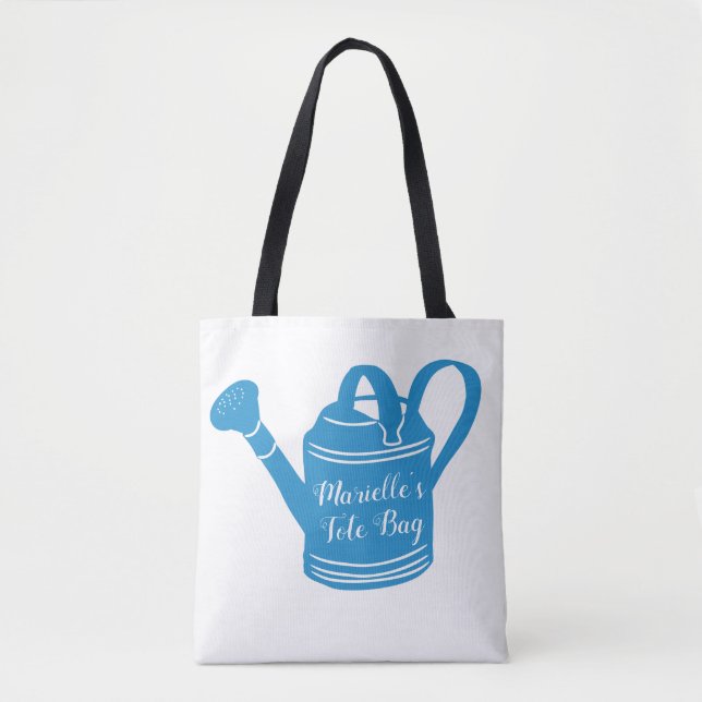 For Gardeners Custom Personalized Watering Can Tote Bag (Front)