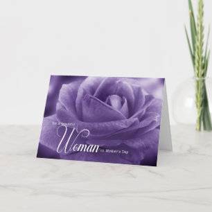 for Girlfriend Puple Rose Mother's Day Card