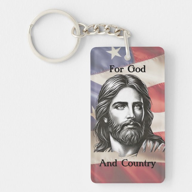For God And Country Keychain (Front)