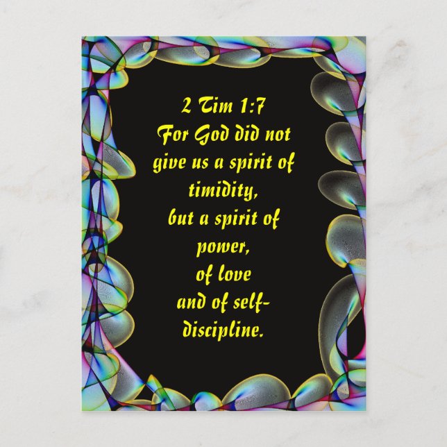For God did not give us a spirit of timidity Postcard (Front)