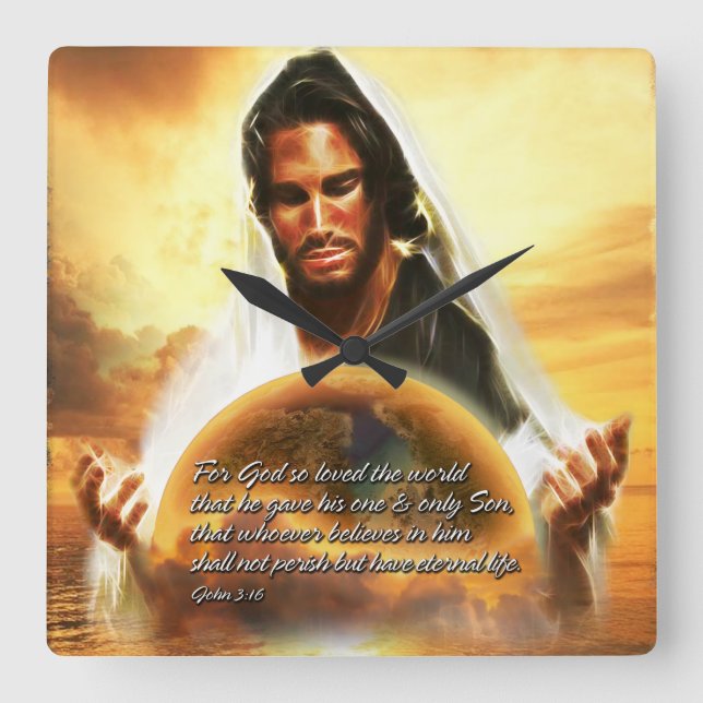 For God so Loved the World 2 Wall Clock (Front)