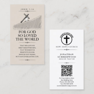 For God So Loved The World | Biblical Theme Business Card