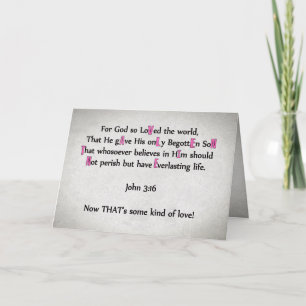 For God So Loved The World - Card