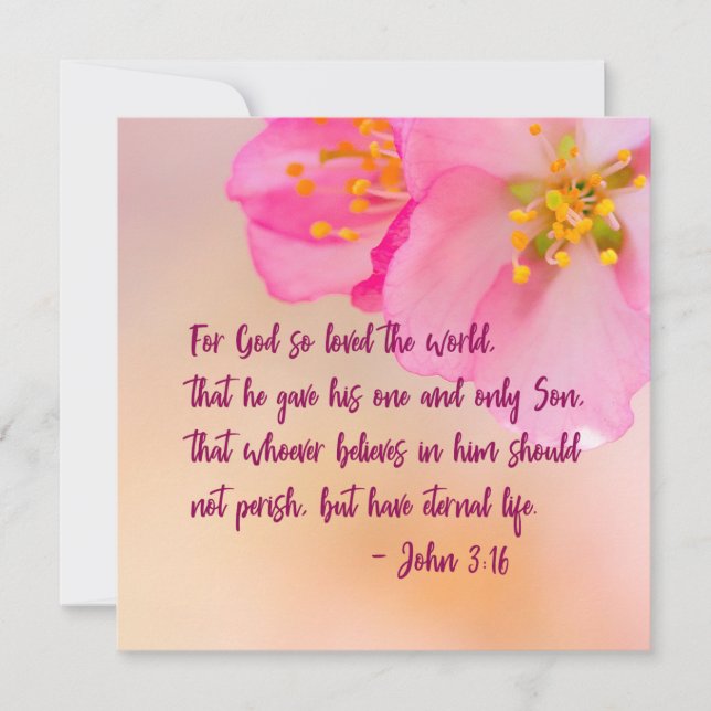 For God So Loved The World Christian Floral (Front)