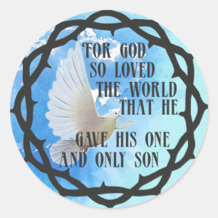 For God So Loved the World  Classic Round Sticker