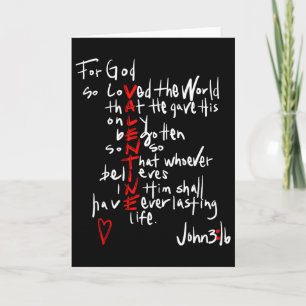 For God So Loved The World, Jesus Is My Valentine  Card