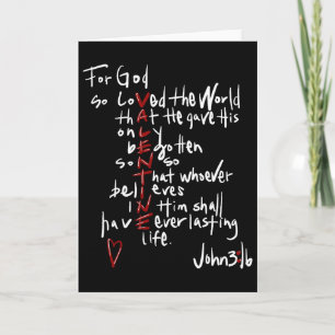 For God So Loved The World Jesus Is My Valentine  Card