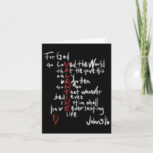 For God So Loved The World Jesus Is My Valentine  Card
