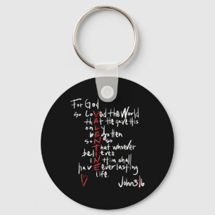 For God So Loved The World Jesus Is My Valentine Keychain